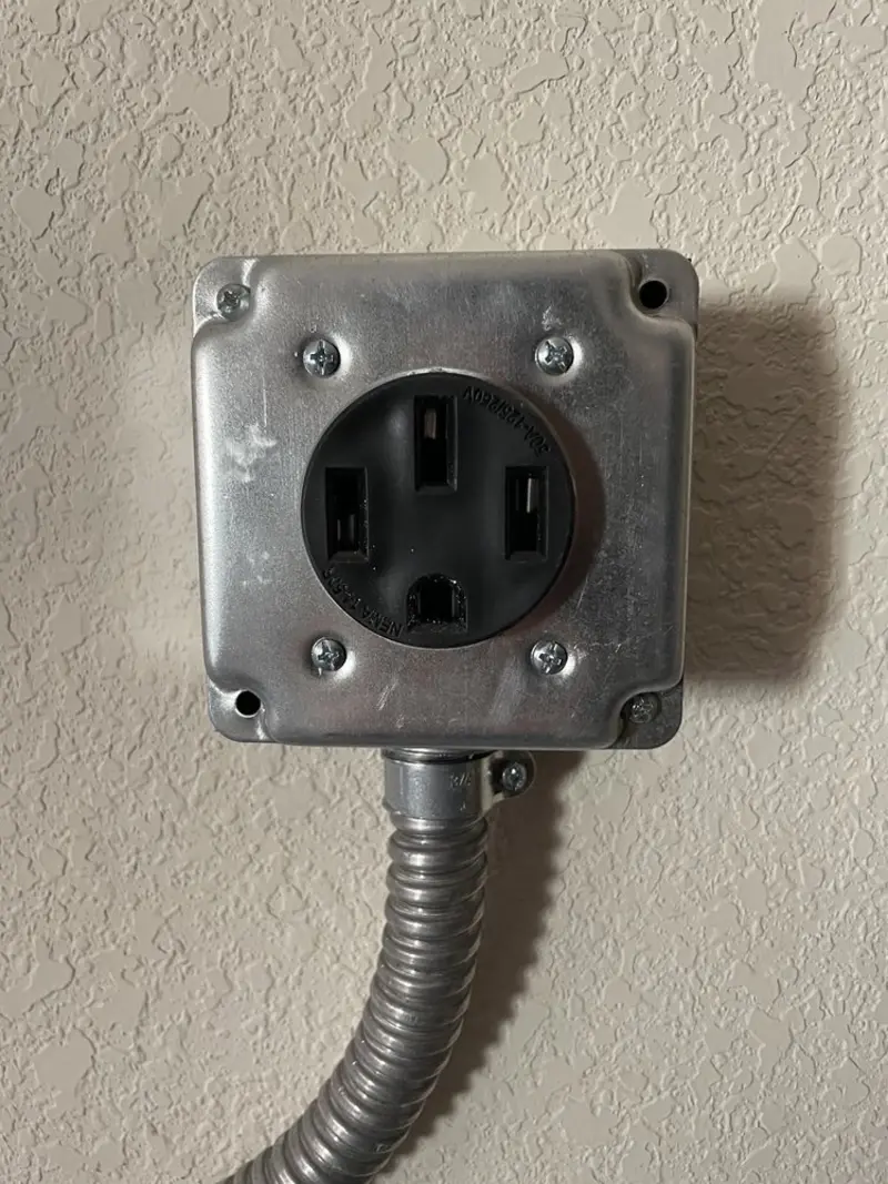 NEMA 14-50 outlet installed for Electrical Panel Upgrade in Wells